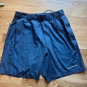 Steel Blue / Gray Alphalete Men’s Performance Athletic Shorts